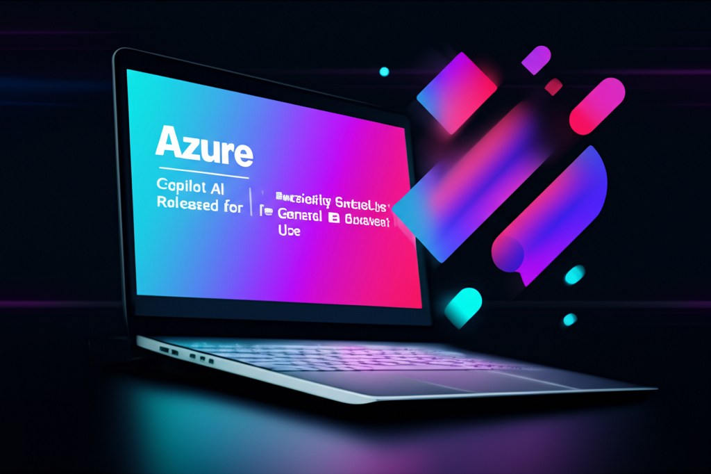 Azure Copilot interface on laptop screen