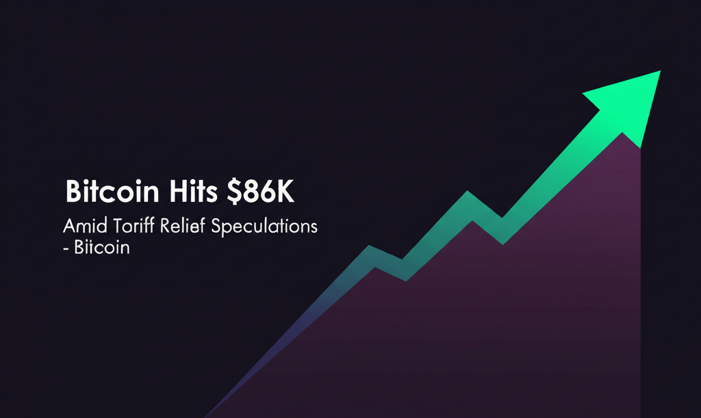 Bitcoin price chart showing surge to $86K