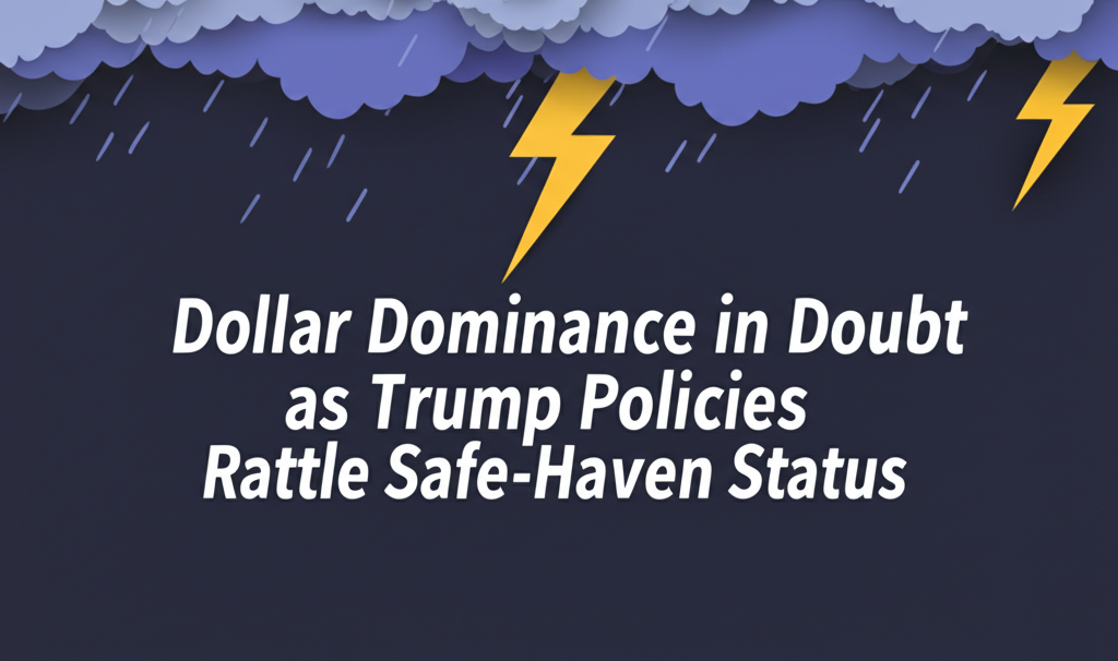 Weakening US dollar bill with storm cloud background