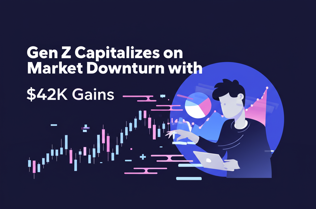 Young investor analyzing stock market trends