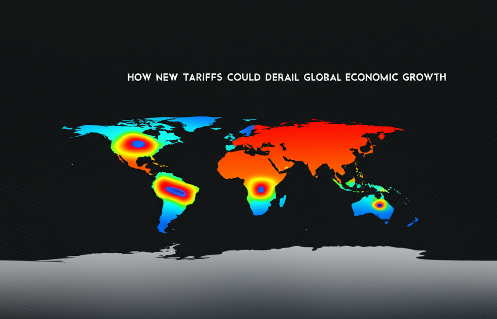 World map with tariff impact heat zones