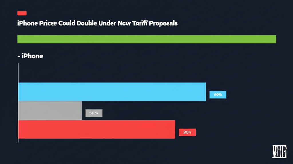 iPhone price comparison chart with tariffs