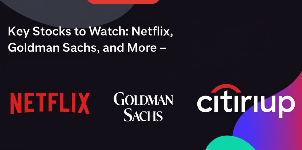 Logos of Netflix, Goldman Sachs, and Citigroup