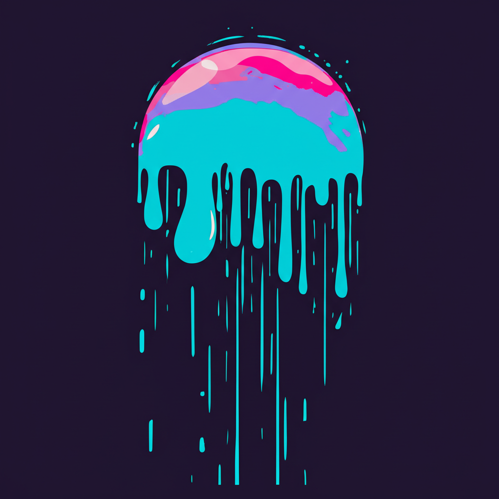 NFT artwork melting digital animation