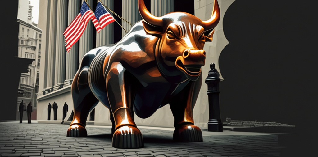 Bull and bear statue on Wall Street