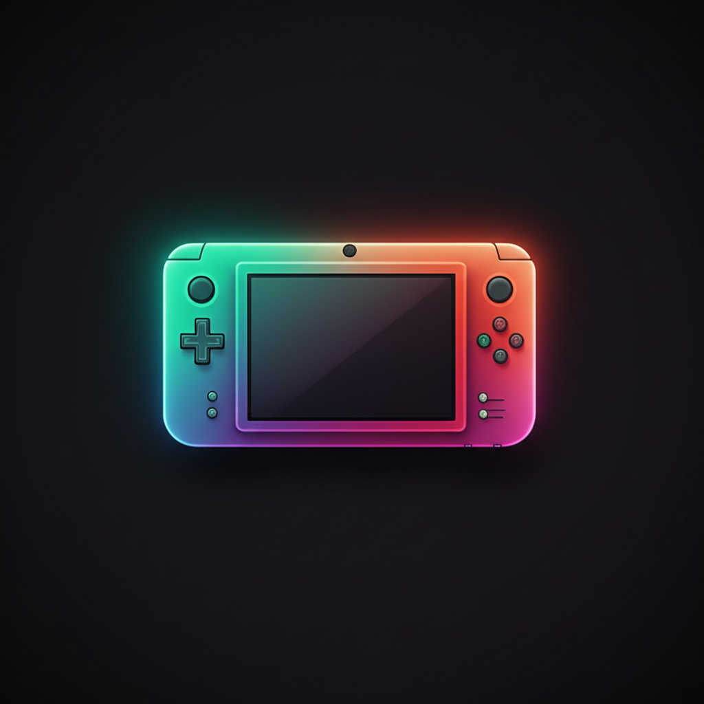 Retro handheld device running Nintendo DS game