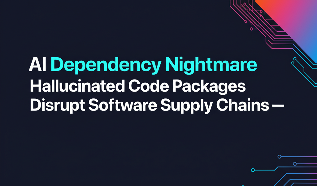 Broken code chain with AI-generated components highlighted
