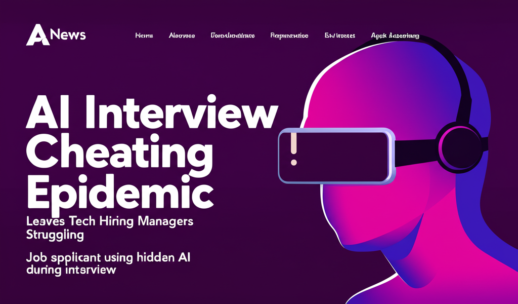 Job applicant using hidden AI device during interview
