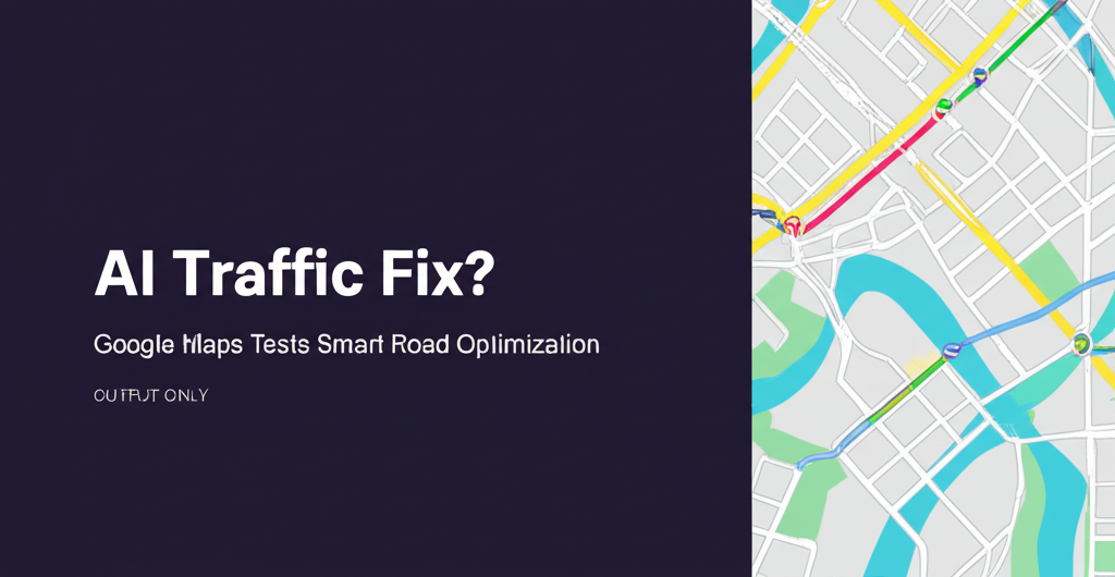 Google Maps interface showing traffic optimization routes