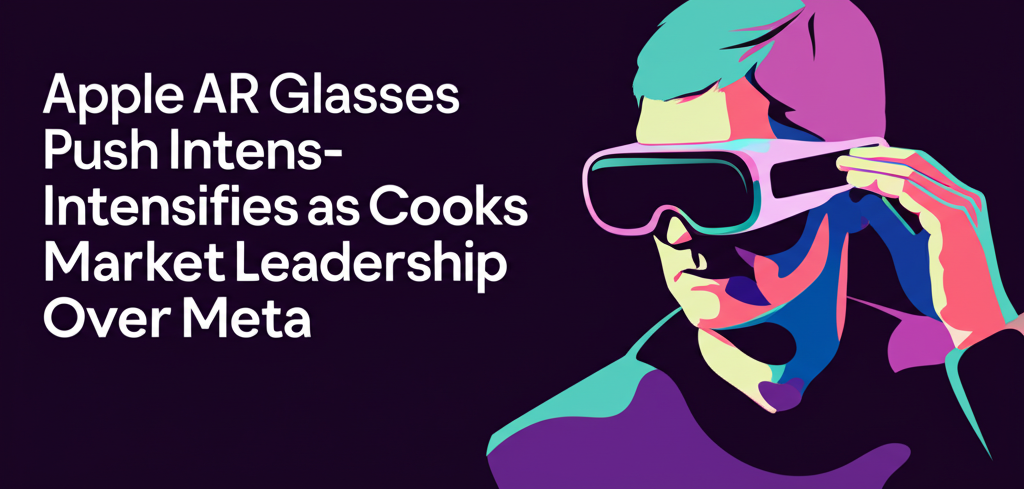 Tim Cook demonstrating AR glasses prototype