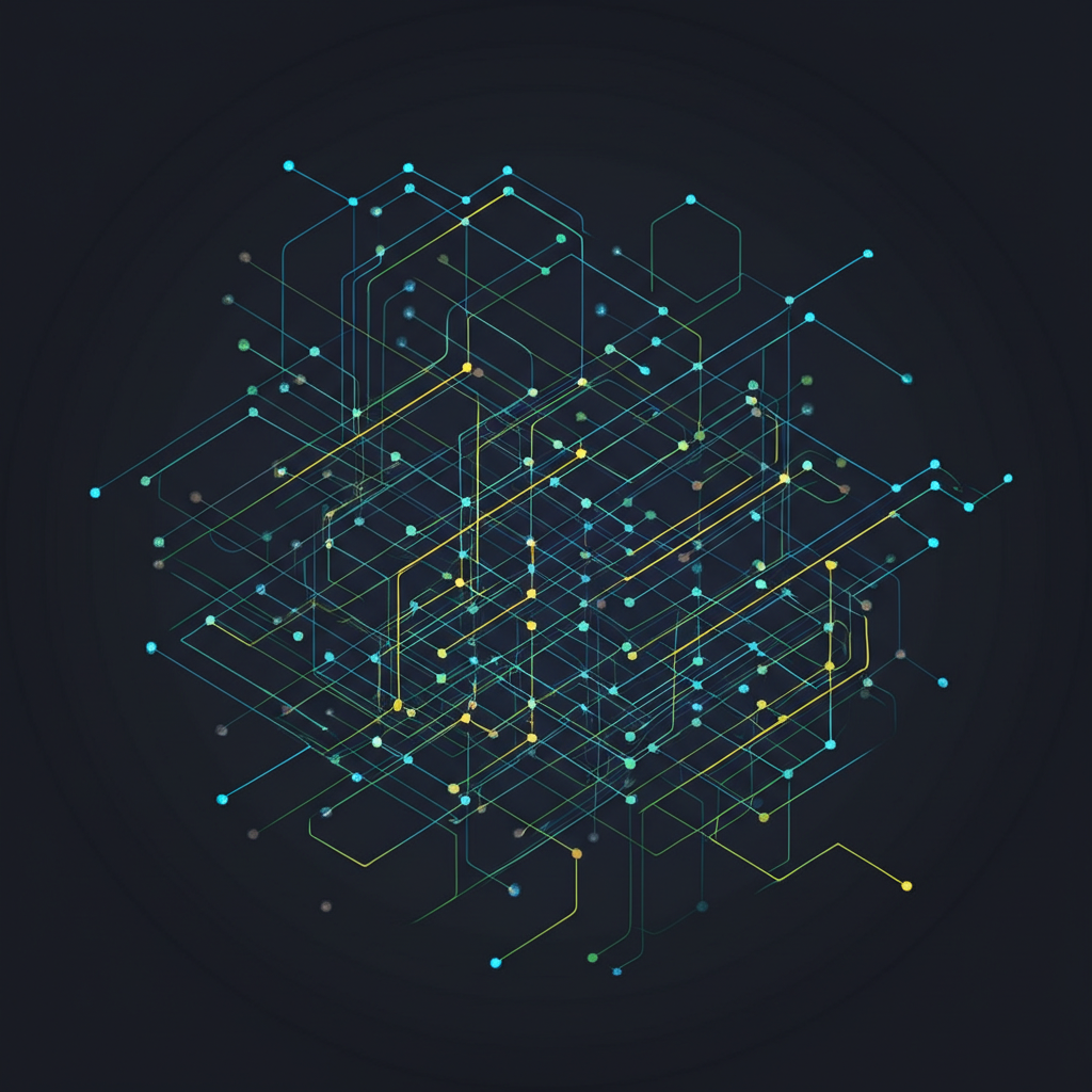 Neural network diagram with unexpected knowledge pathways highlighted