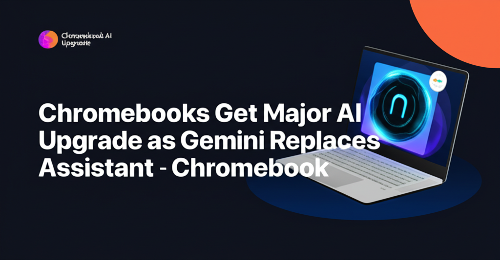Chromebook laptop with Gemini AI interface overlay