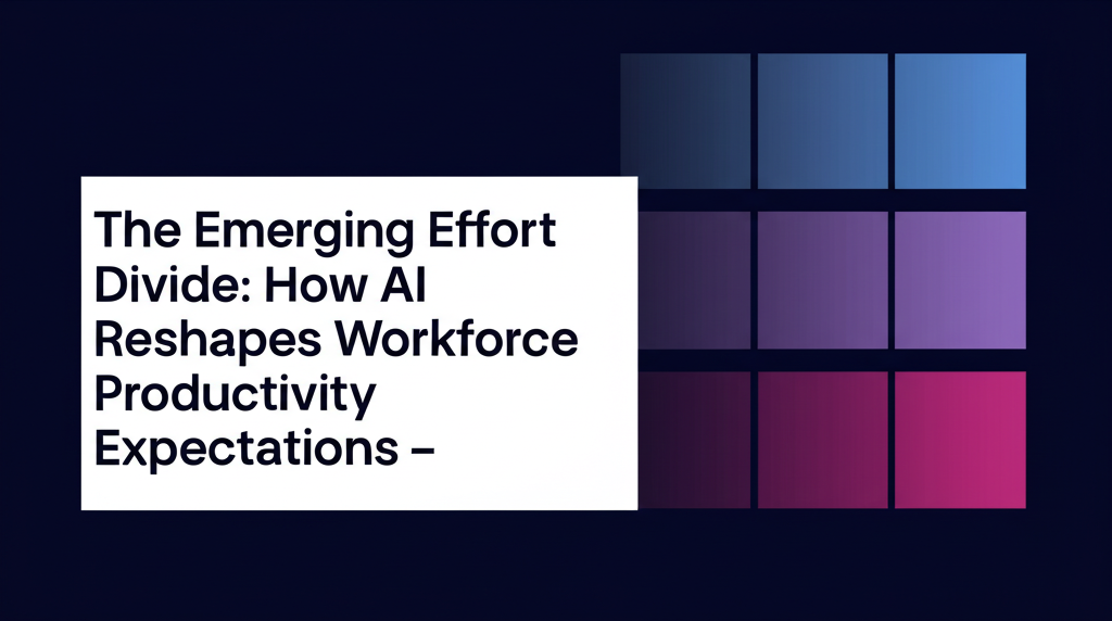 Workforce divided by AI-enhanced and traditional workers