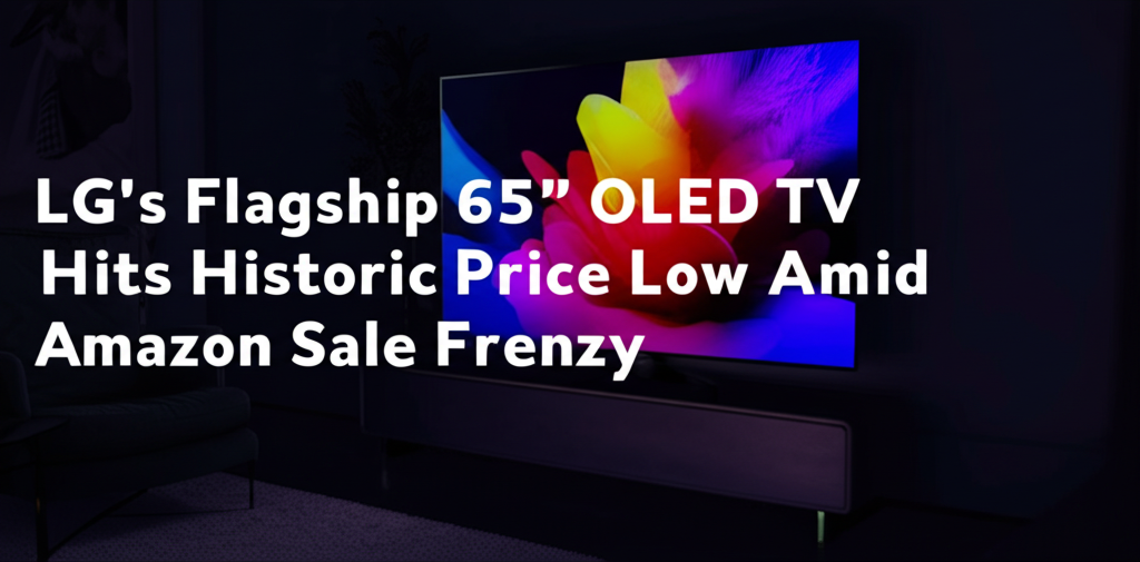 LG C3 OLED TV displaying vibrant colors in dark room