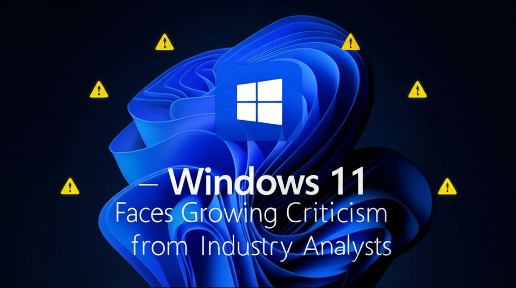 Windows 11 logo with warning symbols