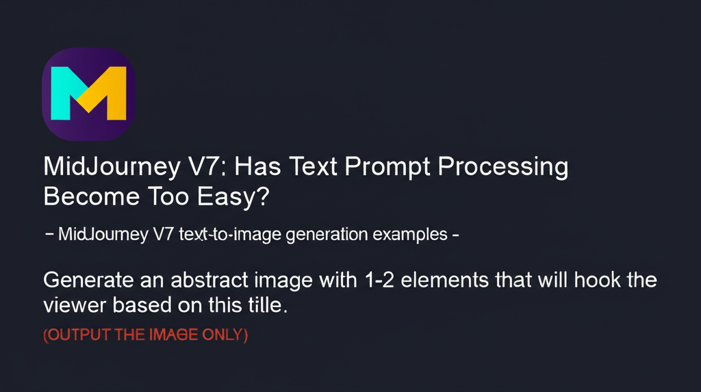 MidJourney V7 text-to-image generation examples