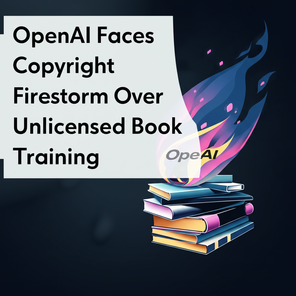 Stack of programming books with OpenAI logo overlay