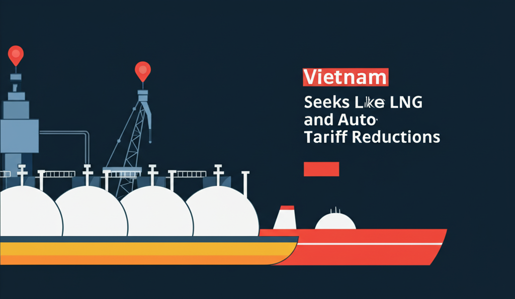 Vietnamese port with liquefied natural gas tankers